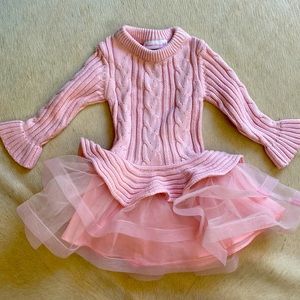 Baby girl sweater tutu dress